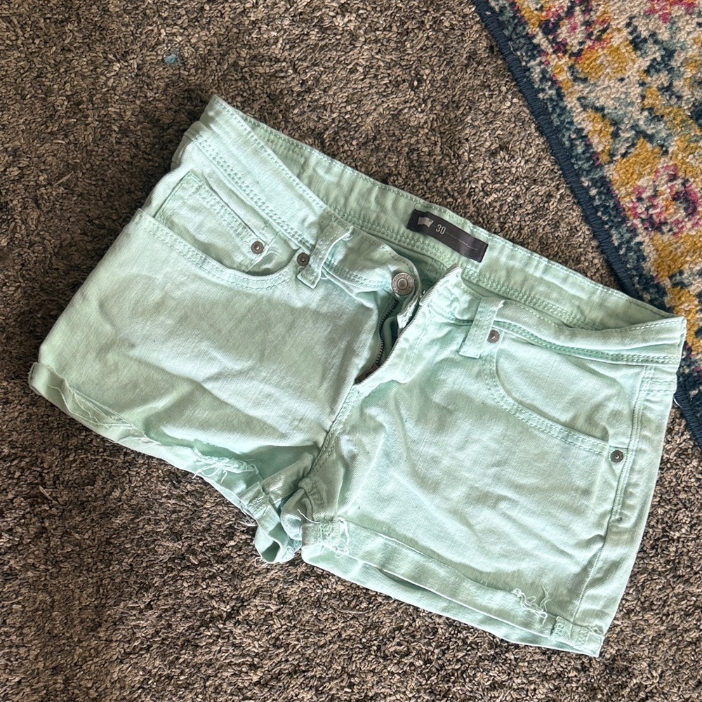 Levi's Mint Green Women's Denim Jean Shorts